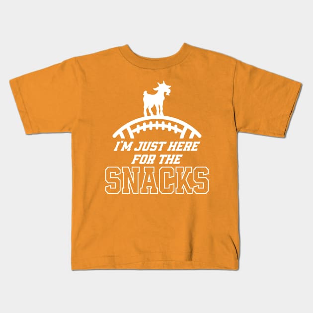 I'm Just Here For The Snacks Kids T-Shirt by Etopix